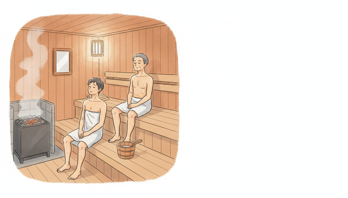 サウナ室での座る位置と過ごし方の目安